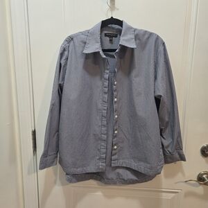 Banana Republic Blue Striped Button Down Shirt